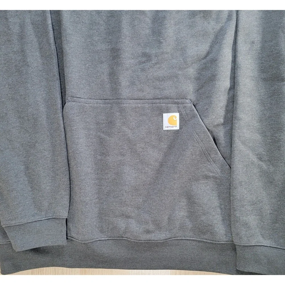 Carhartt Sweatshirt Mens 2XL Loose Midweight 1/4 Zip Mock-Neck Gray Google NWT - Picture 5 of 12